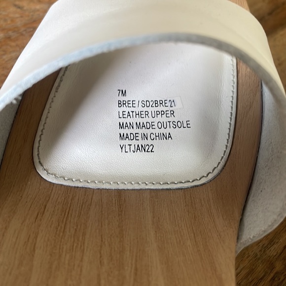 White splendid leather mules size 7M - Picture 4 of 6